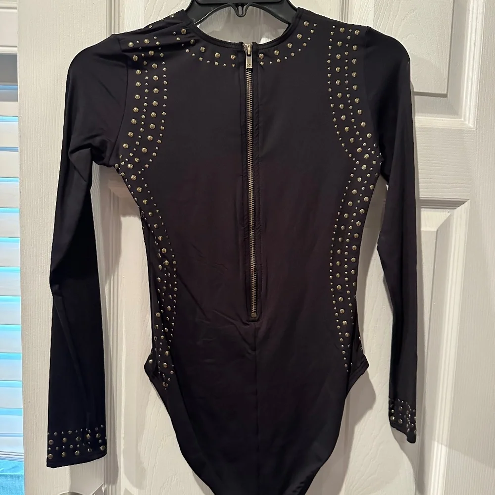 Michael Kors Glam Deco Rashguard Surf Suit One Piece Swimsuit NWT - Picture 4 of 6